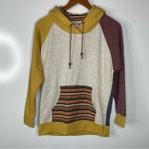Power to the People Colorblock Hoodie Size Medium